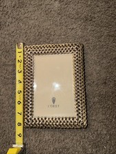 L'objet woven braid platinum silver 4x6 photo frame picture