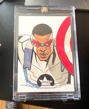 2025 Topps Chrome Marvel Captain America Sam Wilson Sketch 1/1 Antni Ellison picture