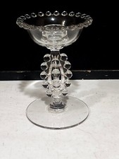 Vintage Imperial Candlewick Glass Tri Stem Candleholder Candlestick- HTF picture