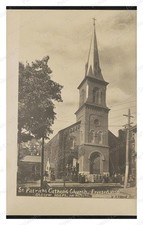 Brockton Massachusetts St Patrick Church Standard Postcard COPY RPPC picture