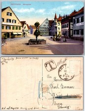 Tettnang Germany Market Fountain Streetview Postcard picture