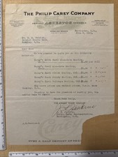 1931 Letter The Philip Carey Company Huntington West Virginia picture