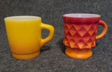 1960s Fire King Milk Glass Ombre Coffee Mugs picture