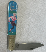 Roy Rogers Folding Pocket Knife Master Barlow Novelty Knife Co. 1999 Blue Green picture