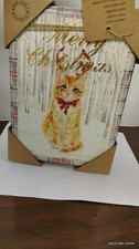 Kathryn White Merry Christmas Ginger Cat Canvas picture