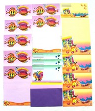 Vintage 90s Lisa Frank Kissing Fish & Fruit Stationery Sheets & Postalettes picture