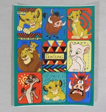 Vintage Disney's The Lion King Movie Stickers - 1 Sheet has 9 Stickers picture