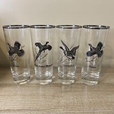 Federal Glass Sportsman 4 Highball Glasses Different Game Birds picture