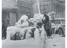 1920s Frozen Fire Engine Boston Winter Blizzard Ice Storm Glass Negative OOAK picture