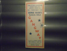 1941 Gangway Tommy Trinder Anne Ziegler The Palladium Musical Theatre Programme picture