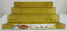 VINTAGE COLONIAL BREAD CAKE STORE DISPLAY METAL RACK picture