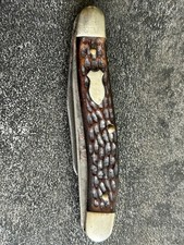 Vtg Schrade Walden NY USA 899 Slim Premium Stockman Pocket Knife 1960s Uncleaned picture
