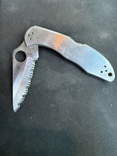 Vintage Rare SPYDERCO V8-10 Police Seki-City Japan Full Serrated Overall 7” picture