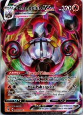 CHANDELURE VMAX 040/264 HOLO VMAX RARE FUSION STRIKE POKEMON NM/M picture