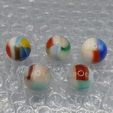 Lot of 5 Vitro Agate Tri-Lite Aquamarine Oxblood UV Glow .60