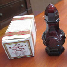 Ruby Red Glass Salt Shaker with  Cologne - Avon Cape Cod 1876 Collection - NEW picture