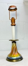 Vintage Tiffany studios hand blown favrille lustre glass electric table lamp  picture