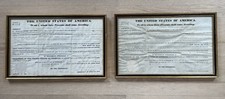 Pair 1835 Indiana Land Patents Andrew Jackson Signed By J Donelson Framed picture