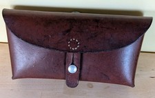 Vintage 1966 Swiss Army Leather Ammo Pouch O. Künzi Trubschachen Military Stamp picture