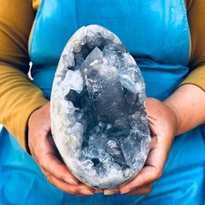4.57LB Top natural blue crystal cave quartz crystal cave mineral specimens 4483 picture