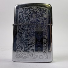 Zippo Lighter Venetian Brass Chrome Florentine Scroll EGB Monogram Windproof picture