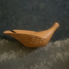 Vintage Hand-Carved Wooden Bird Figurine  Dove picture