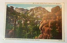 c1945 A Solid Granite Canyon Sherman Hill Wyoming WY VINTAGE Postcard picture