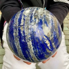 10.58LB Large Natural Lapis lazuli jasper Quartz Sphere Crystal Ball Reiki Heali picture