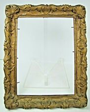 Antique Wooden Picture Frame lovely detailed high relief raised scallop design picture