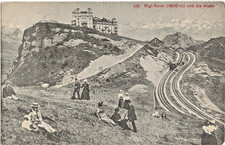 Rigi-Kulm Hotel Switzerland SWISS RAILWAY Postcard 1909 U picture