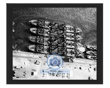 USS GILLIAM CLASS ATTACK TRANSPORTS PEARL HARBOR HAWAII 1946 8X10 FRAMED PHOTO picture