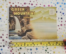 Vintage 1941 Green Mountains Vermont Souvenir Folder Fold Out Postcard picture