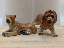 Vintage Relco Lion and Lioness Salt & Pepper Shakers Hand Painted Japan picture