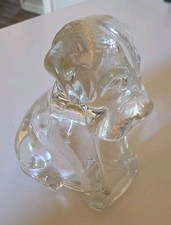 Vintage Federal Glass Mopey Dog Collectable Clear Pup  picture