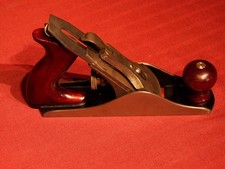 Vintage Made in USA  No. 3 Size Handplane With Deep Red Stained Handles picture