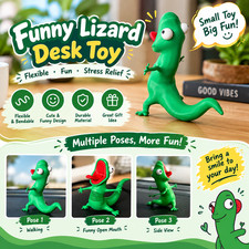 Wobble Lizard Figurine Meme Design Spring Green Lizard Toy for Bikes Office 2026 picture