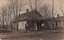 Vernacular House Penny Farthing antique bicycle Tricycle Photo Postcard H20 picture