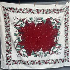 ATOMIC MCM Vintage Christmas Tablecloth  picture