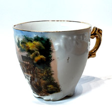 OAKLAND - The Cascade - MAINE ME Antique Souvenir China TRINKET Gold CUP picture