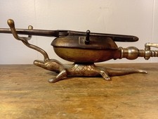 Antique L Pelleray Fourneau Marcel Depose Gas Curling Iron Heater Lizard Base picture
