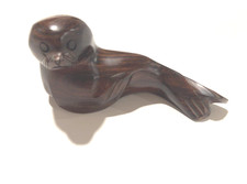 Vintage Hand Carved Wooden Figurine Seal 6