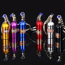 Creative Mini Nos Nitrogen Bottle Keychain Pill Box Storage Key Ring Race Keyrin picture