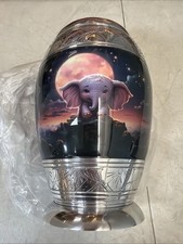 Elephant Starry Night Dreamer Urn Large 10 Inch picture