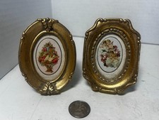 Vtg Small Gold Tone Frame Picture Lot PC4106 picture