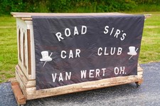 Vintage Car Club Plaque Road Sir's Flag Antique Top Hat Banner Van Wert Ohio picture