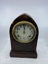 Antique Ansonia Shelf Parlor Mantle Cabinet Chime Clock Gothic Top 8-Day picture