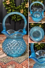 Blue Indiana Glass Basket picture