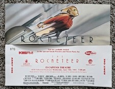 Sequential Pair Disney The Rocketeer Sneak Preview Street Party Tickets 1991 picture