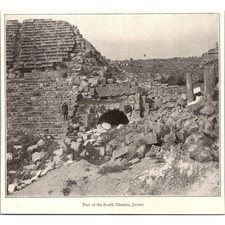 Part of the South Theatre Jerash 1908 Clipping SAI6-H9 picture