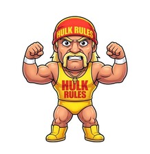 WWE Hulk Hogan Hulkamania Wrestling Water Resistant Sticker WWF WCW AEW picture